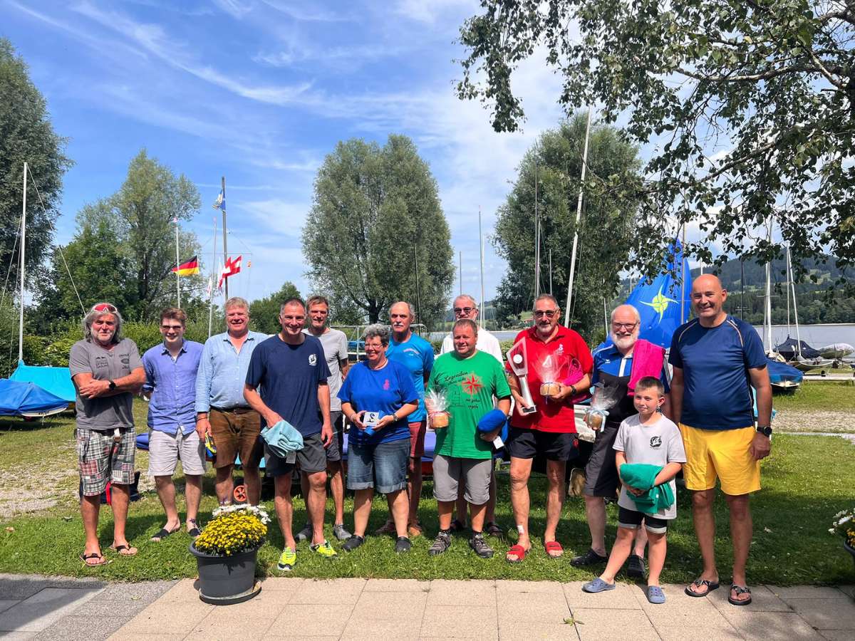 Siegerehrung Seggerling Seggerling Segler beim Varista Cup 2025 am Rottachsee