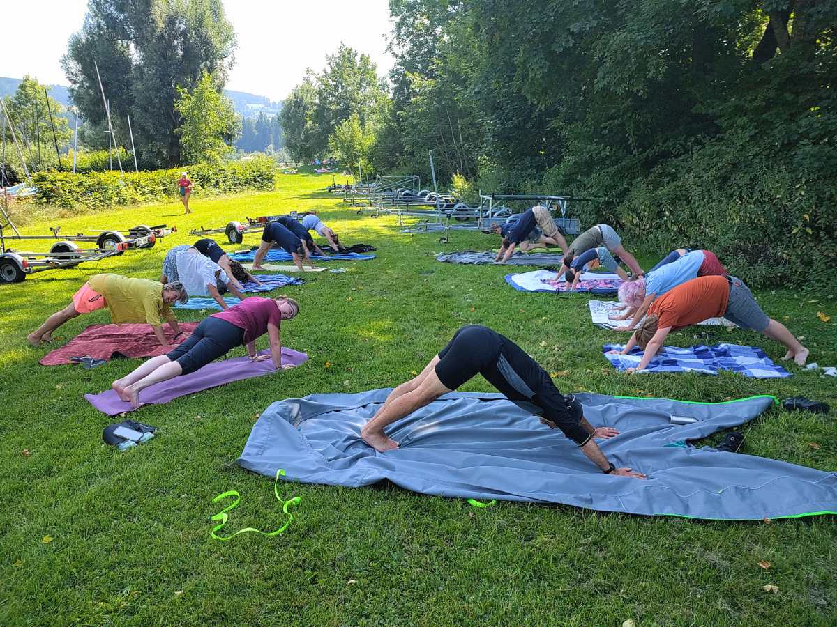 Yoga beim Europe Training