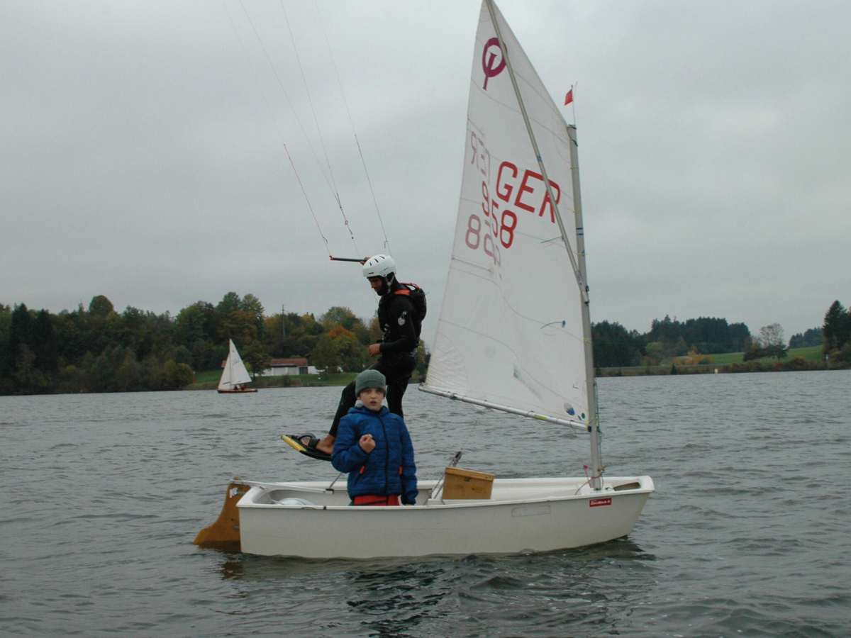 Absegeln 2025 am Rottachsee mit Opti und Kite